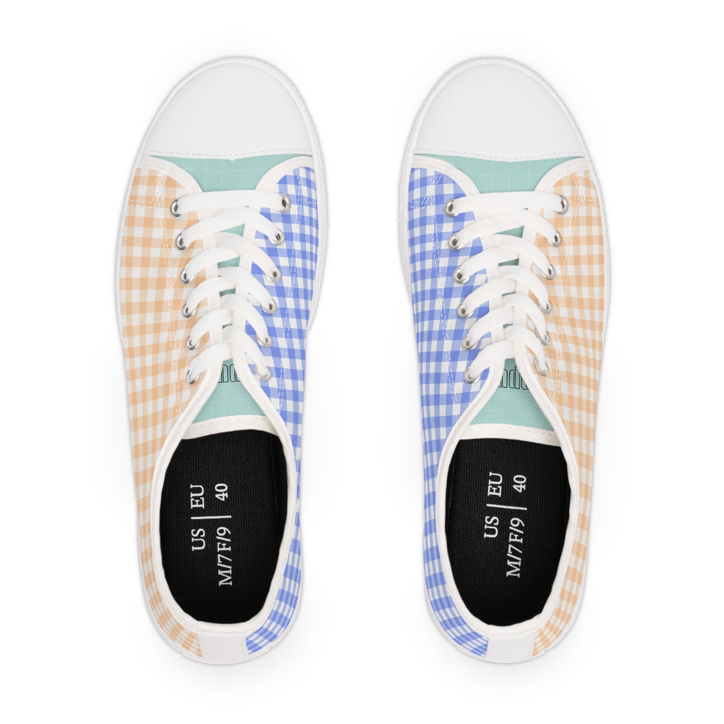 Gingham Peach and Blue (Women)